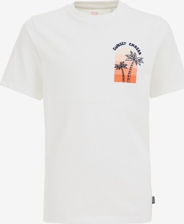 T-Shirt WE Fashion en blanc : devant