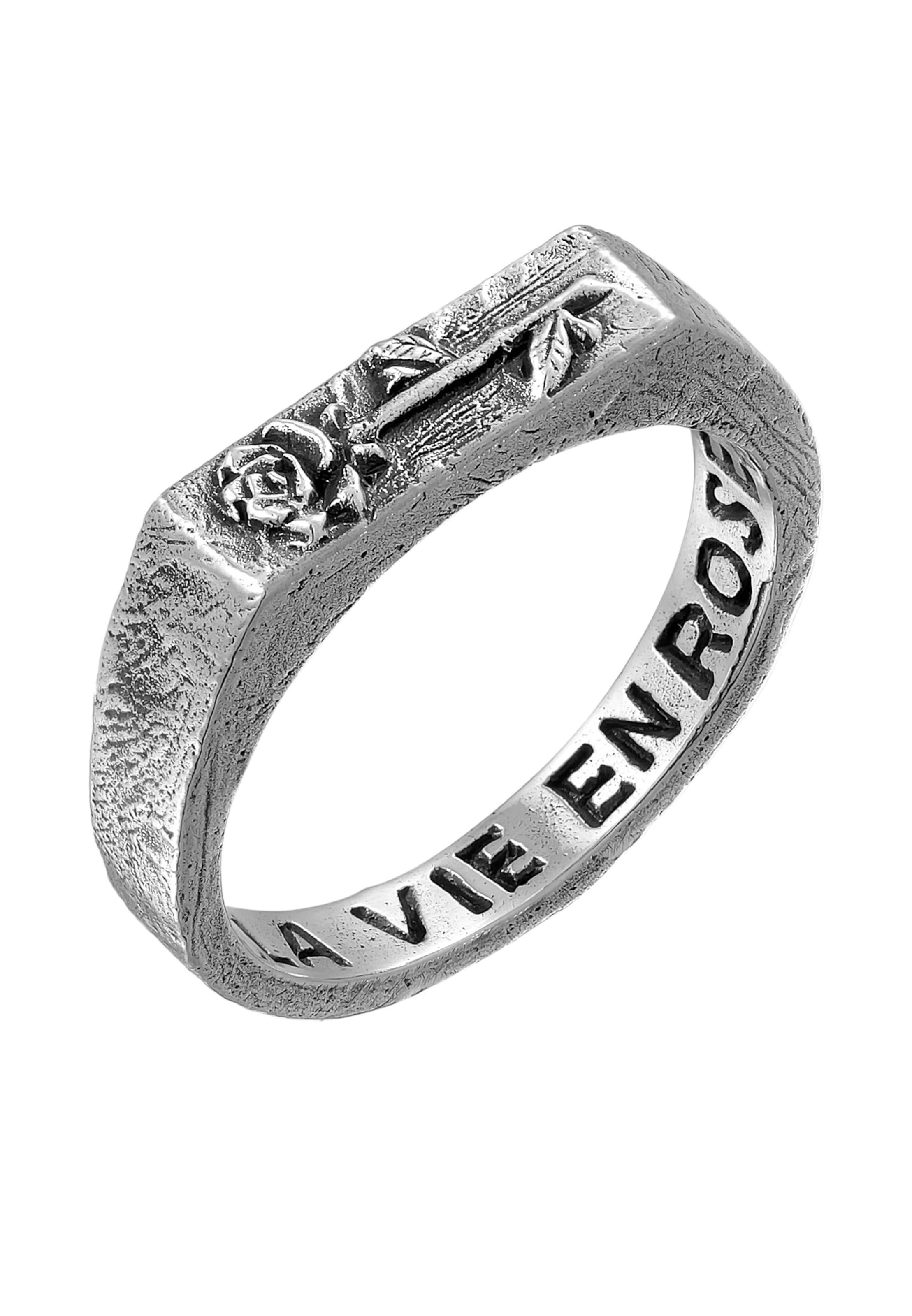 sidabrinė Haze&Glory Žiedas 'Rose': priekis