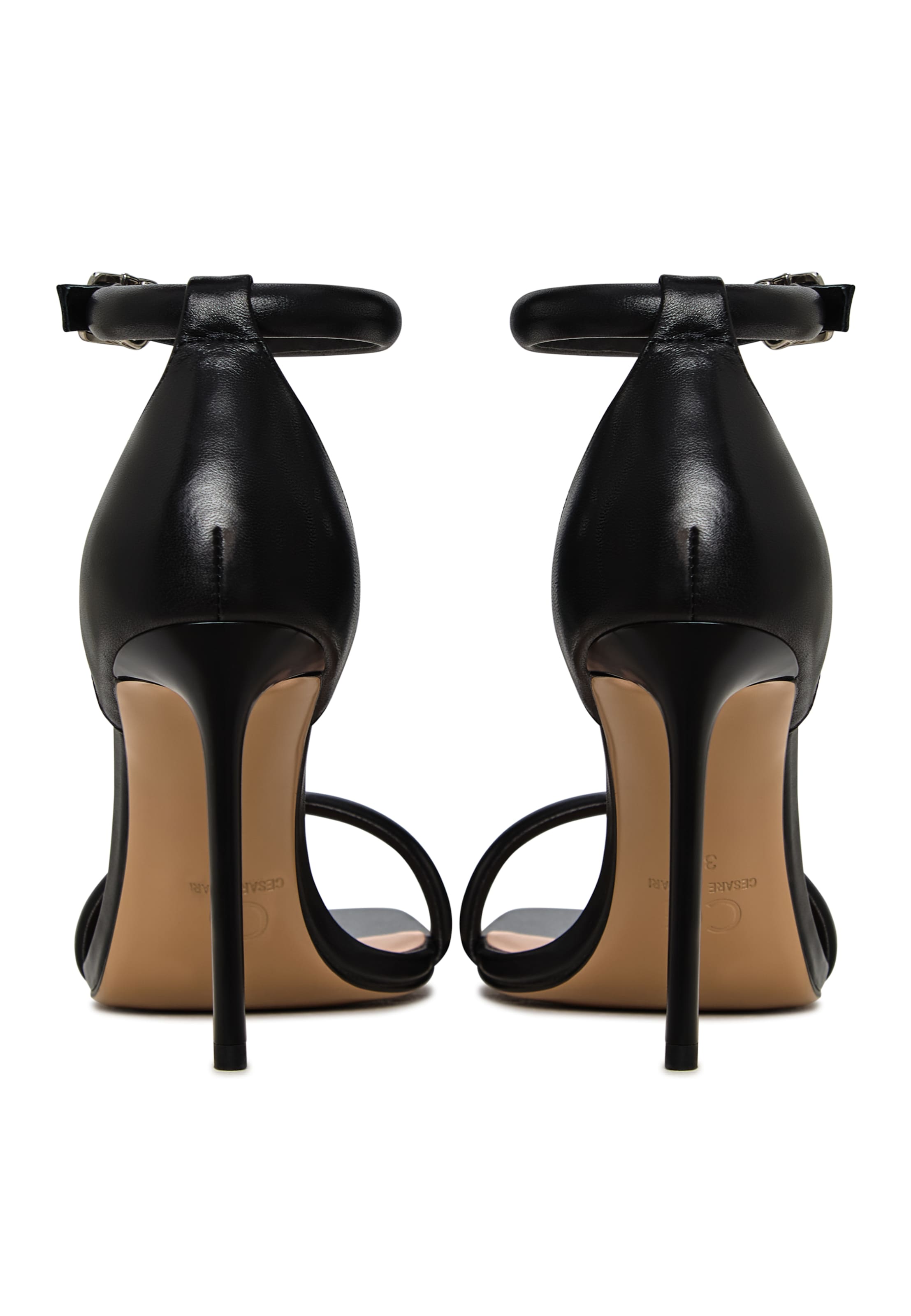 CESARE GASPARI Strap sandal in Black