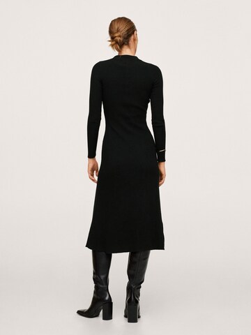 MANGO Úpletové šaty 'Lenno' – černá