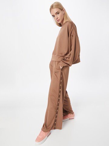 Nike Sportswear Wide leg Pants 'Tape' in Brown