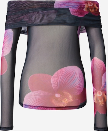 melns VERO MODA T-Krekls 'VMFLORY': no priekšpuses