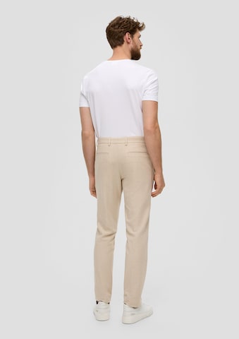 Coupe slim Pantalon à plis s.Oliver BLACK LABEL en beige