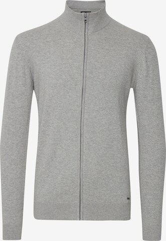 INDICODE JEANS Knit Cardigan 'BADI' in Grey: front