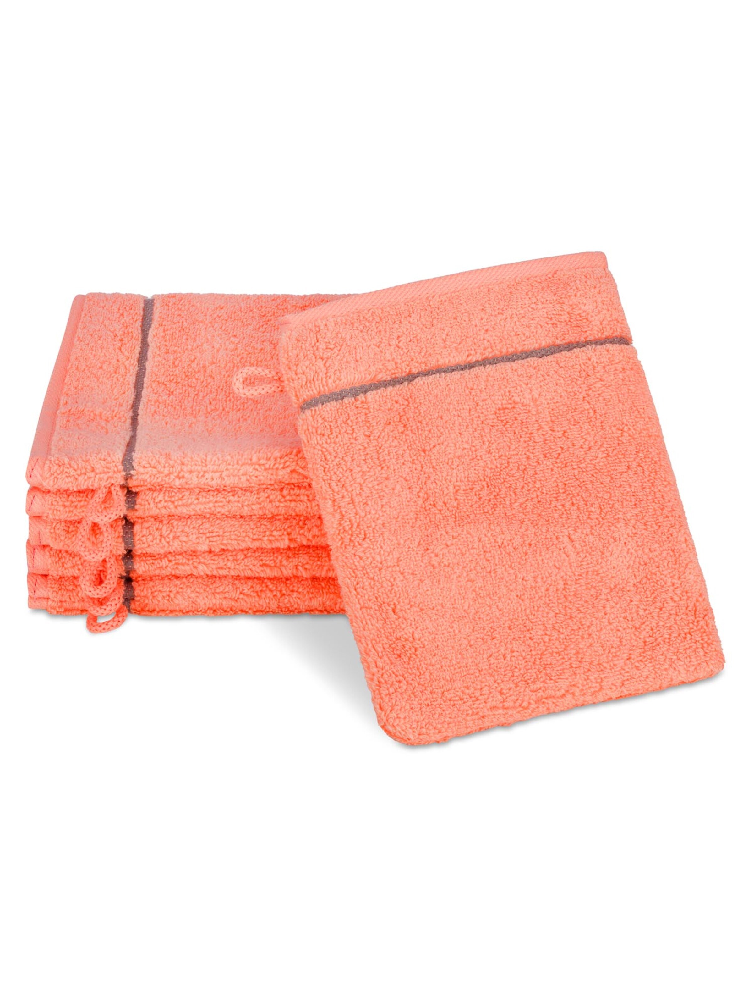 ROSS Handtuch 'Sensual Skin Karo'‌ in Orange: Vorderseite