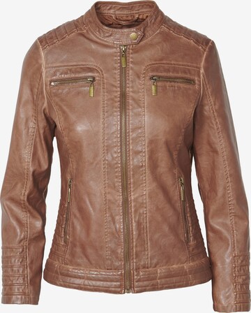 KOROSHI Between-Season Jacket in Brown: front