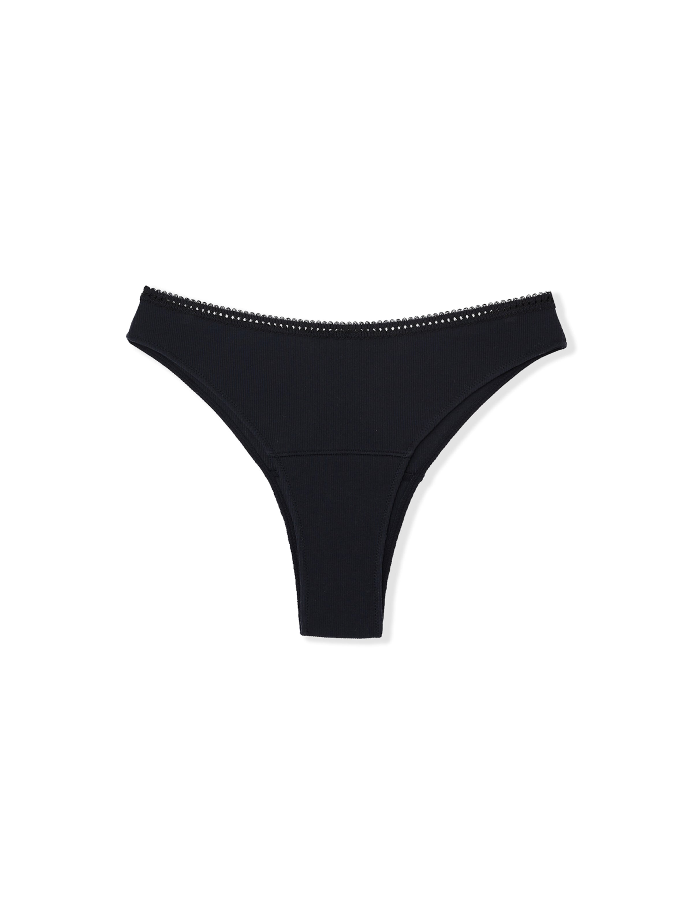 ETAM Thong 'Nelly' in Black: front