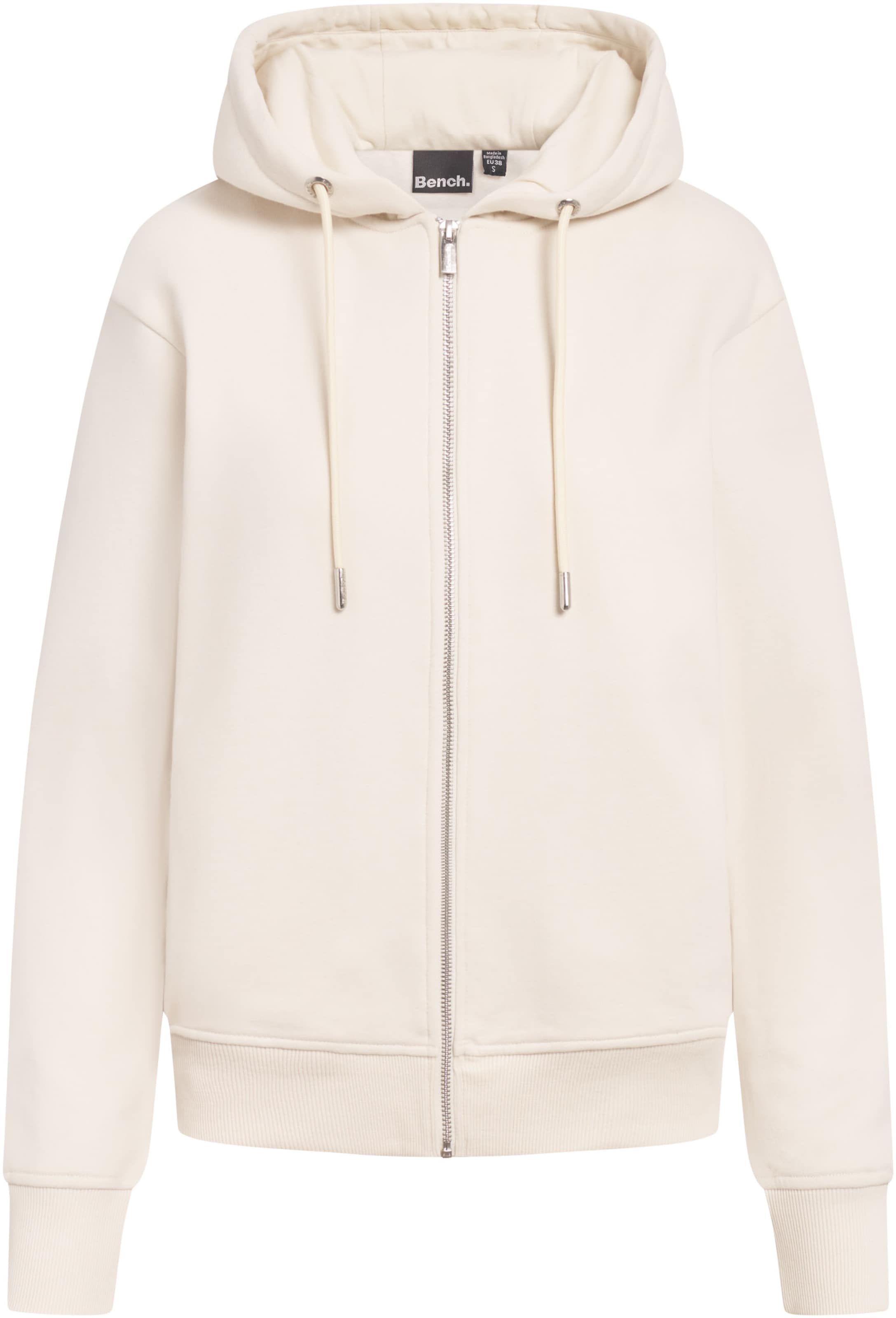 BENCH Sweatjacke in Beige: Vorderseite