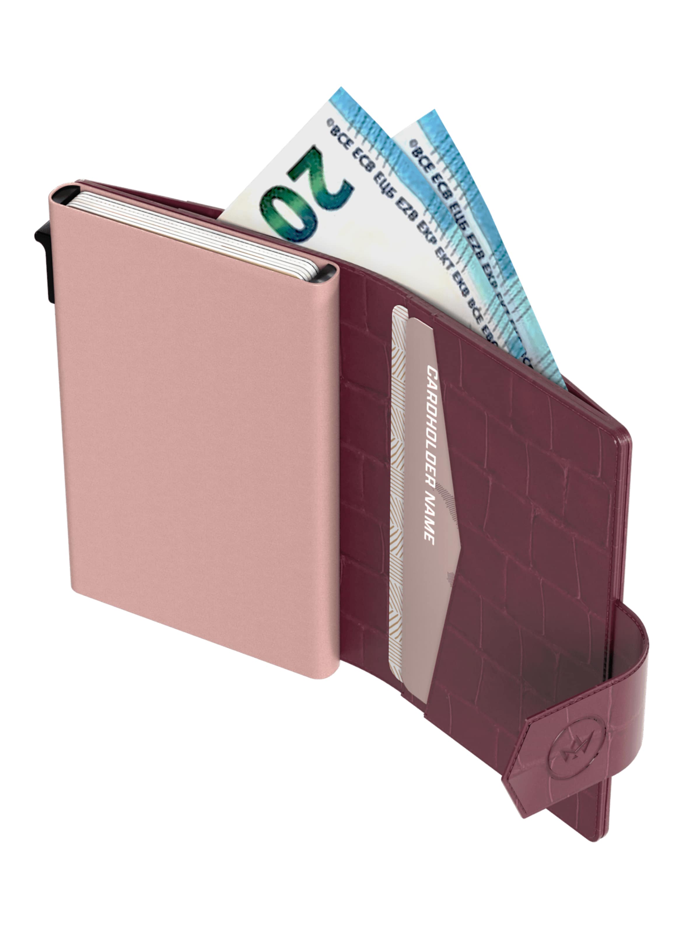 Prowallet Wallet 'Pasjeshouder Plus Croco' in Red