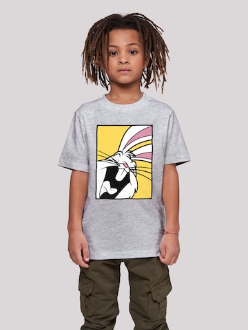 F4NT4STIC Shirt 'Looney Tunes Bugs Bunny Laughing' in Grey: front