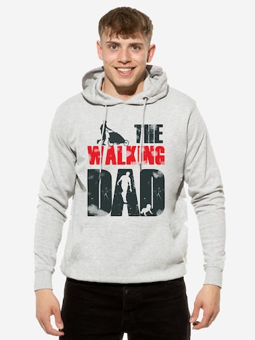 Cotton Prime Sweatshirt 'The Walking Dad' in Grijs: voorkant