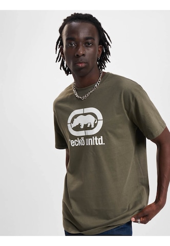 Ecko Unlimited Koszulka 'John Rhino' w kolorze zielony: przód