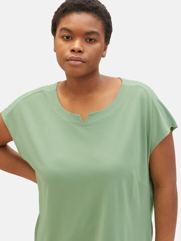 Tom Tailor Women + T-shirt i grön