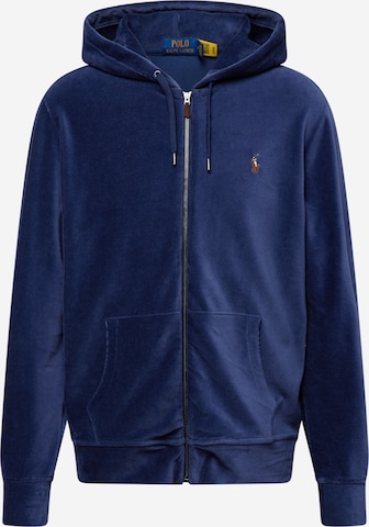 Polo Ralph Lauren Zip-Up Hoodie in Blue: front