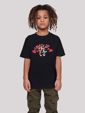 T-Shirt 'Looney Tunes Bugs Bunny And Lola Valentine's Day Loved Up' F4NT4STIC en noir : devant