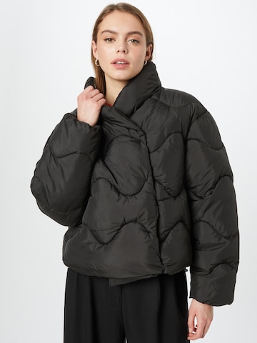 WEEKDAY Winter Jacket in Black: front