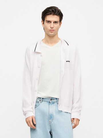 BOSS Cardigan 'Member' i hvid: forside
