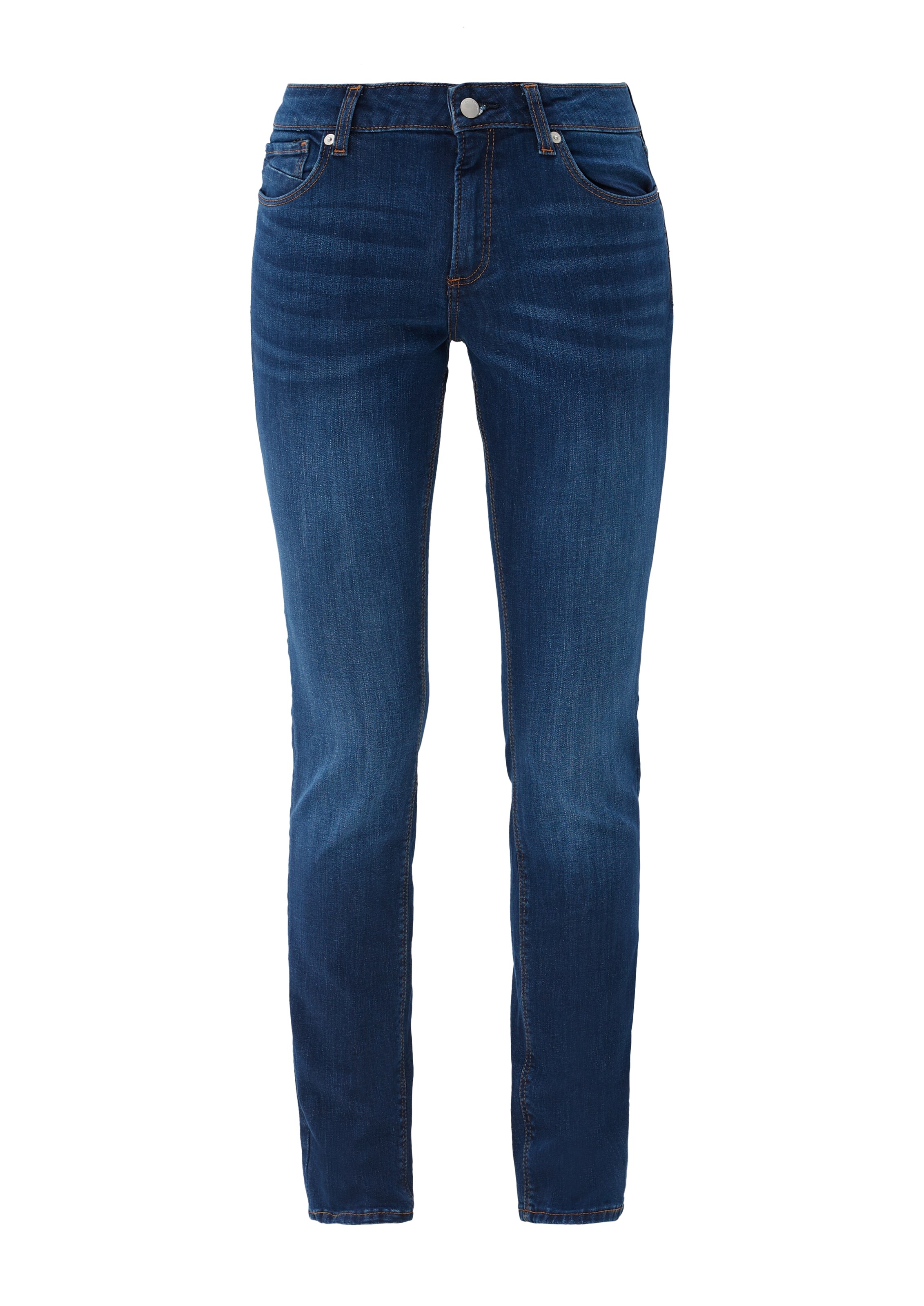 QS Liibuv Teksapüksid 'Catie', värv sinine: eest vaates