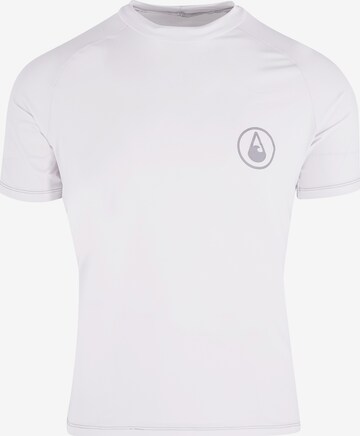 T-shirt fonctionnel ' Rash Guard ' Wave Hawaii en blanc : devant