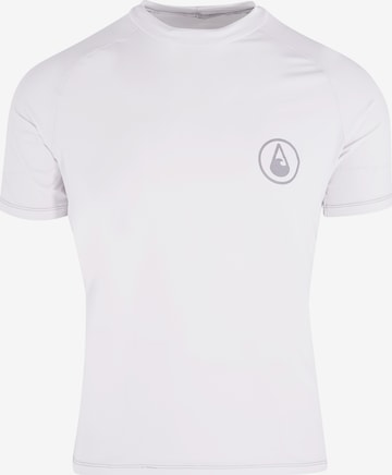 Haut de sport ' Rash Guard ' Wave Hawaii en blanc : devant