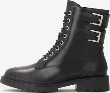 Kazar Lace-Up Ankle Boots in Black: front