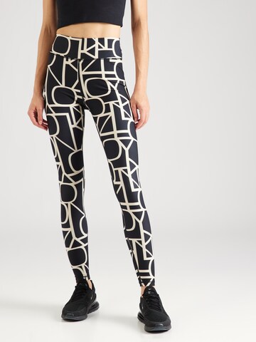 ONLY PLAY Skinny Sportbroek 'FONT-2' in Zwart: voorkant