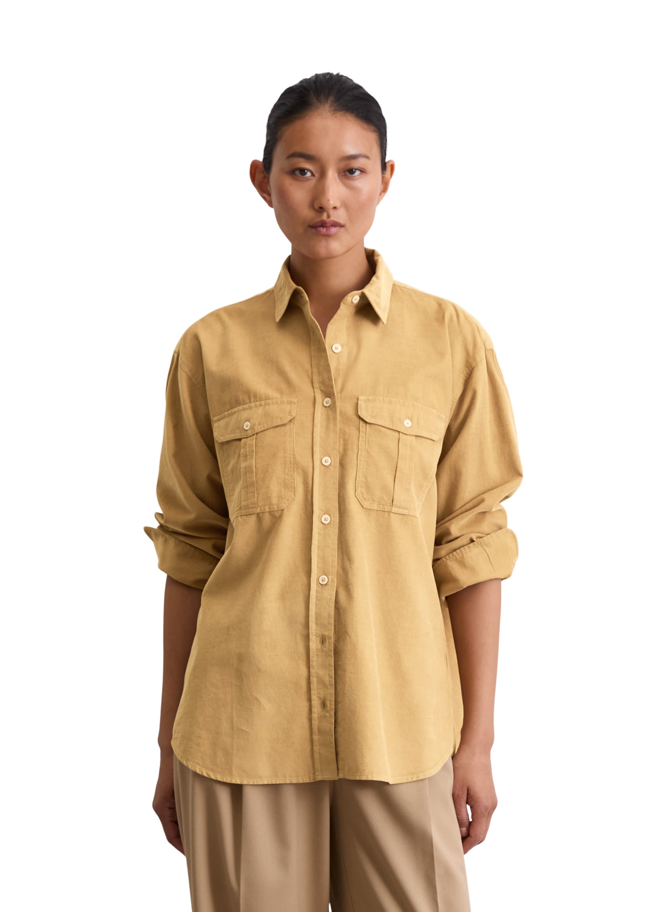 Marc O'Polo Blouse in Beige: voorkant