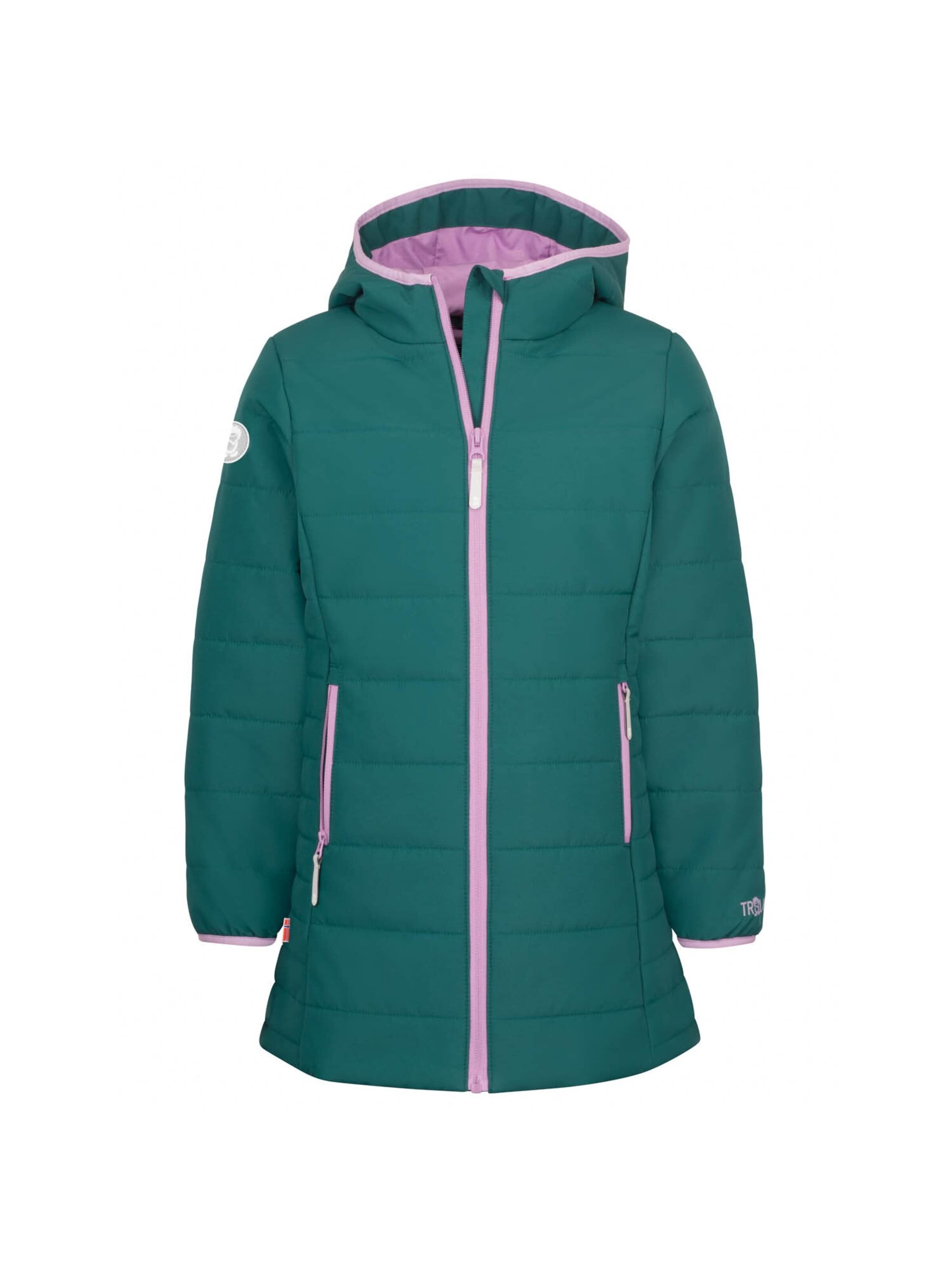 TROLLKIDS Winter Jacket in Green: front