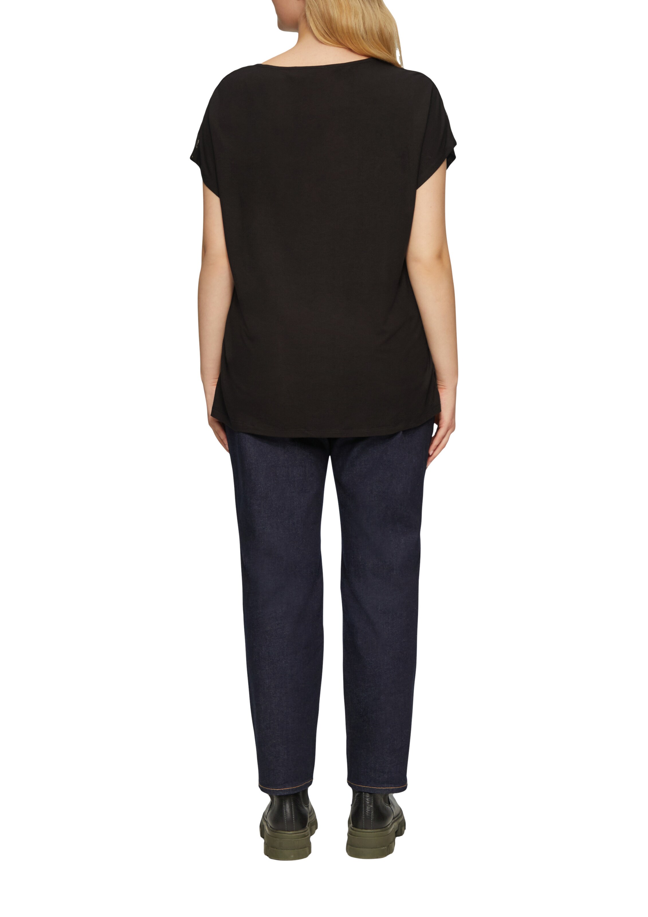 s.Oliver Red Label Plus T-Shirt in Schwarz