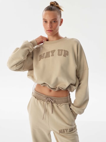 Twist Sweatshirt in Beige: voorkant