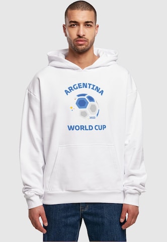 Merchcode Sweatshirt 'Argentina World Cup' in Wit: voorkant