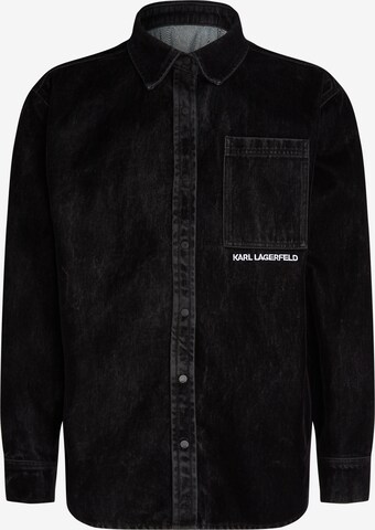 Karl Lagerfeld Regular fit Button Up Shirt in Black: front