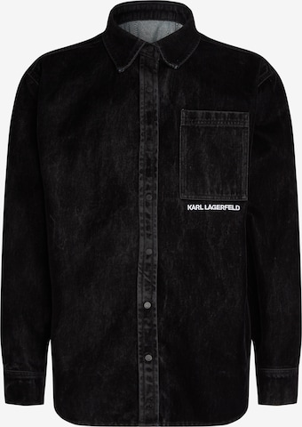 Karl Lagerfeld Regular fit Button Up Shirt in Black: front