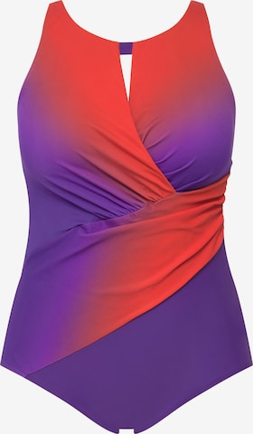 Ulla Popken Swimsuit in Purple: front