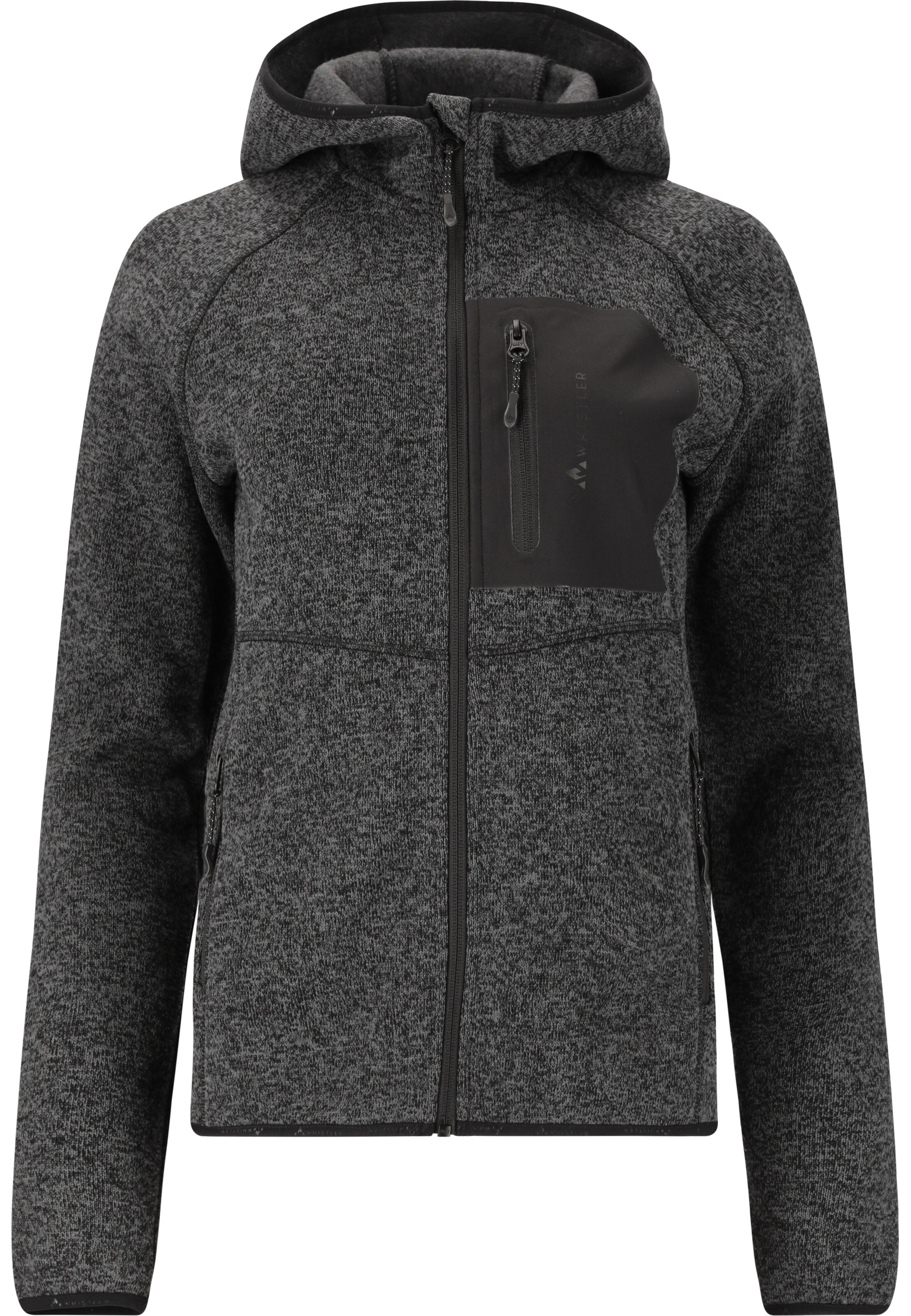 Whistler Functionele fleece jas 'Pennine' in Zwart: voorkant