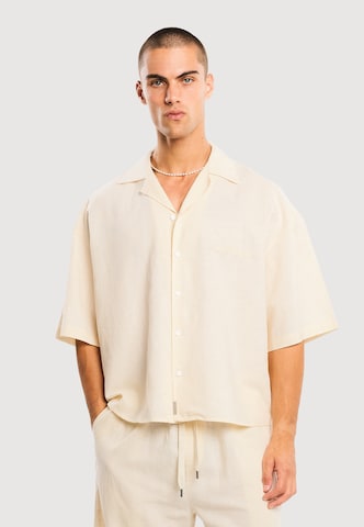 Fit confort Chemise Another Cotton Lab en blanc : devant