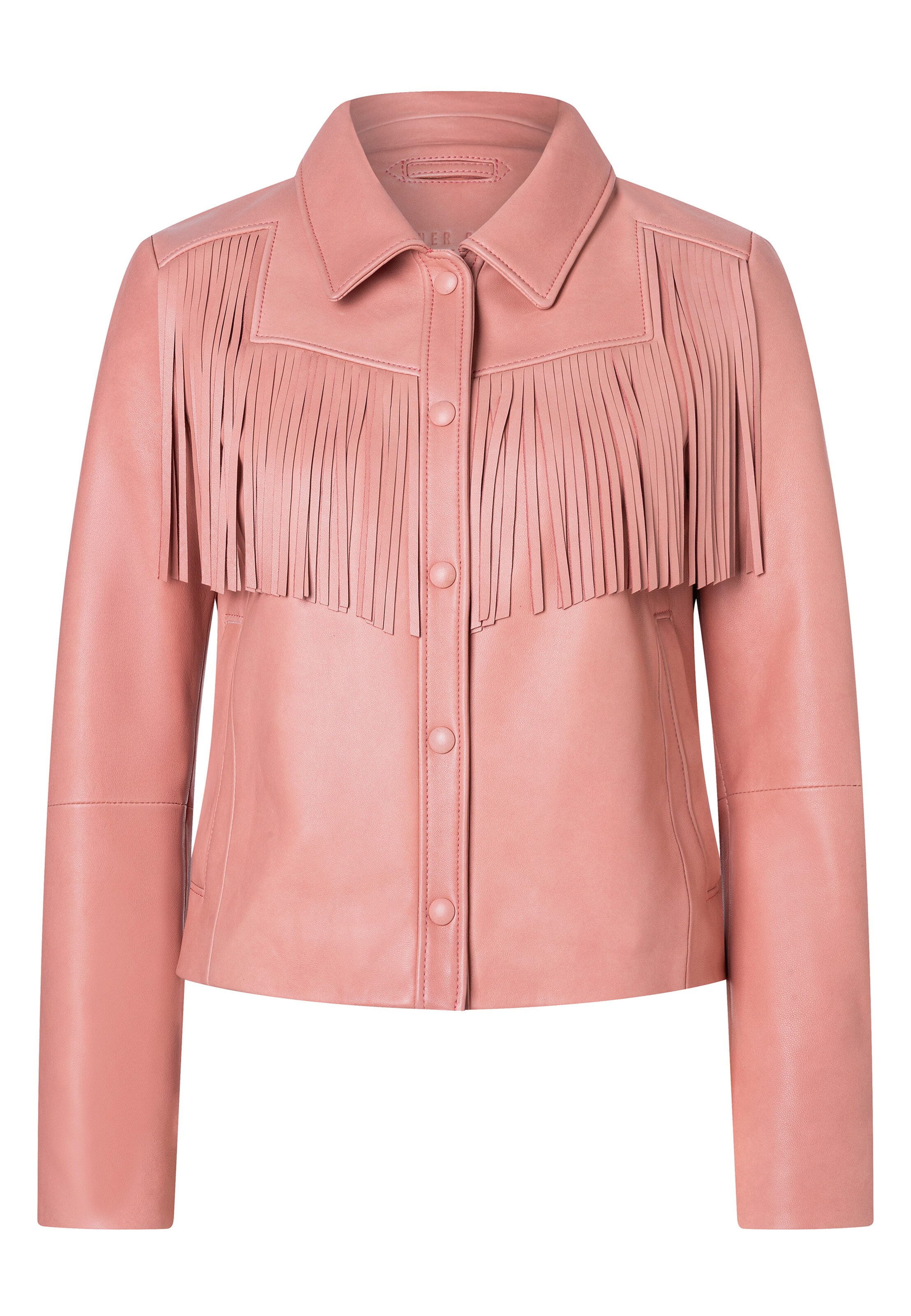 Werner Christ Lederjacke 'Melissa' in Pink: Vorderseite