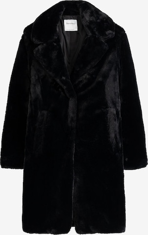 Manteau mi-saison Bershka en noir : devant