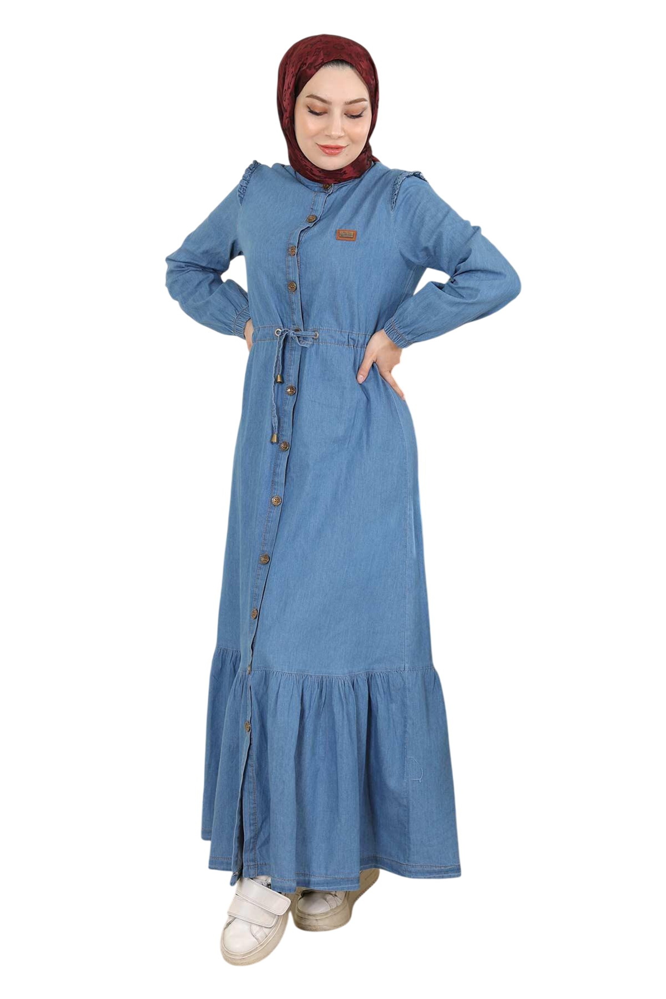 MODAMIHRAM Blousejurk in Blauw