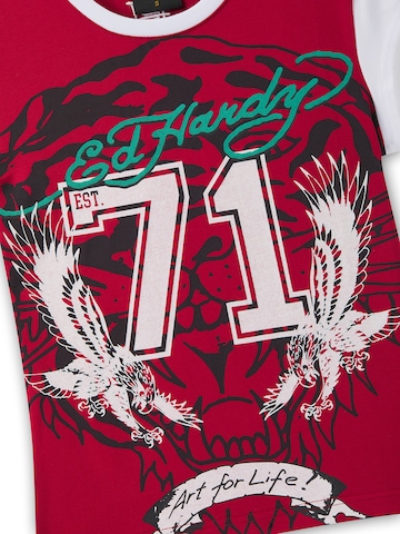 Ed Hardy Футболка 'Roaring Tiger' в Красный