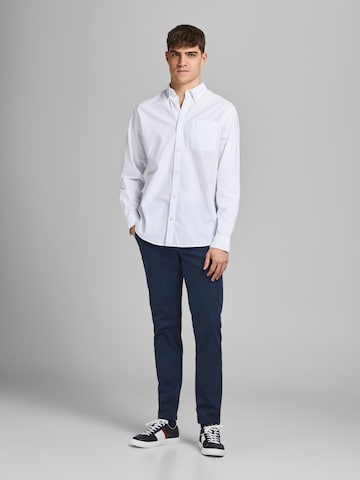 JACK & JONES Slimfit Chinohousut 'Marco Fred' värissä sininen