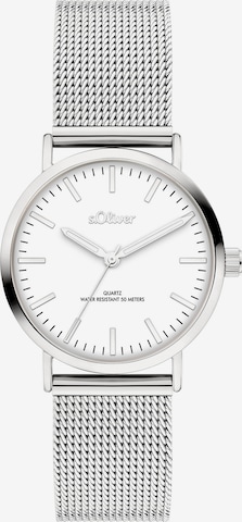 s.Oliver Analoguhr in Silber: Vorderseite