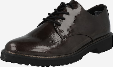 MARCO TOZZI - Zapatos con cordón en marrón: frente