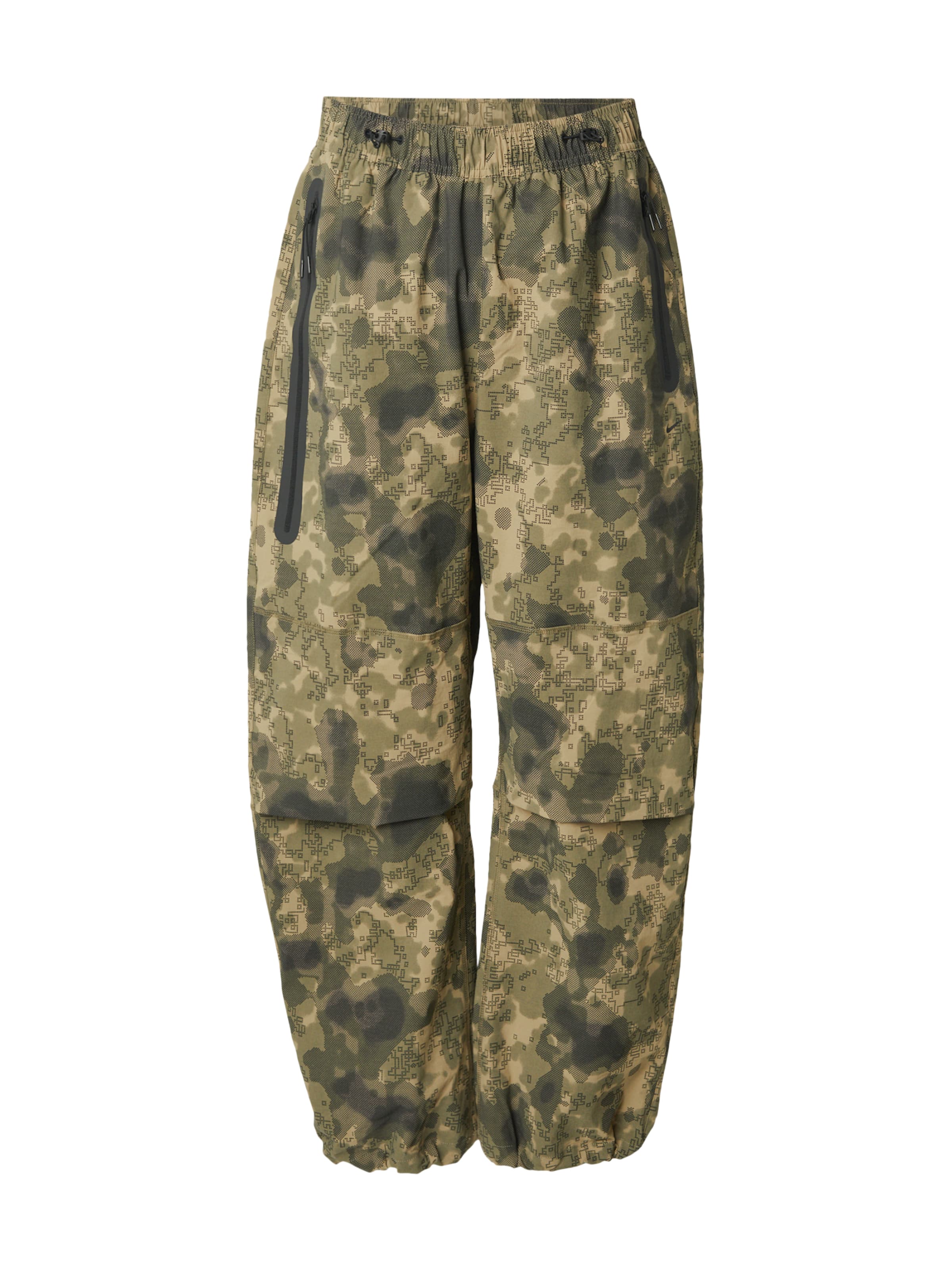 Nike Sportswear Свободный крой Штаны 'TECH' в Зеленый: спереди