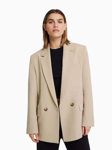 Blazer Bershka en beige : devant