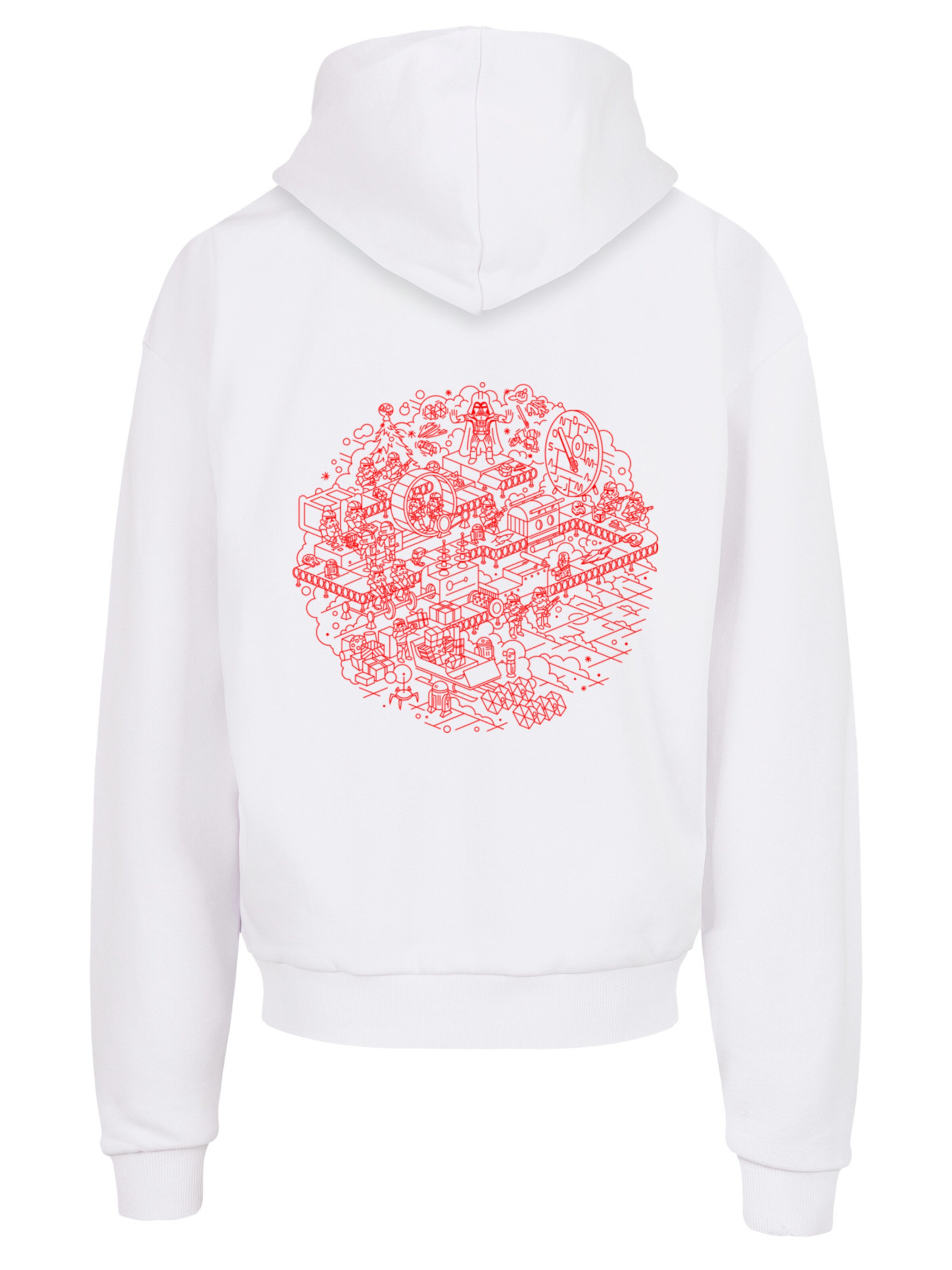 Sweat-shirt 'Star Wars Christmas Death Star Weihnachten' F4NT4STIC en blanc : devant