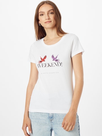 EINSTEIN & NEWTON - Camiseta 'Weekend' en blanco: frente
