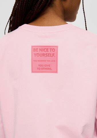 Sweat-shirt QS en rose