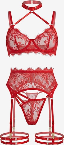 Orchibelle Underwear Sets 'Elodie' in Red: front