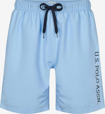 U.S. POLO ASSN. Zwemshorts ' Casey ' in Blauw: voorkant